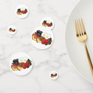 Volledig Engels Ontbijt UK Brits Eten Brunch Confetti