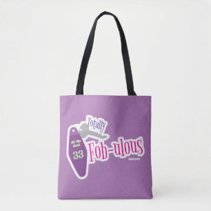 Volledig Fabulous Key Fob Fun Motel Cartoon Quote Draagtas