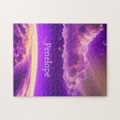 Volledig Fantasy Paars en Violet Fun Universe Legpuzzel (Horizontaal)