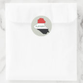 Volledig formaat van de Irakese vlaggenkaart Ronde Sticker (Tas)