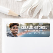 Volledig foto retouradres afstuderen etiket (Insitu)