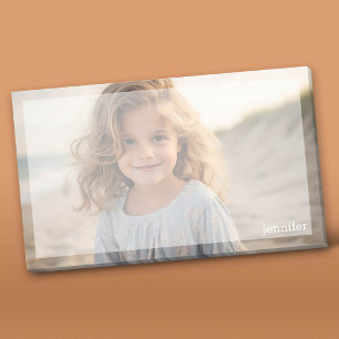 Volledig fotoontwerp met aangepaste naam post-it® notes