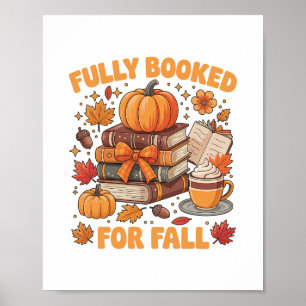 Volledig geboekt voor herfstboeken Pompoen Herfst Poster