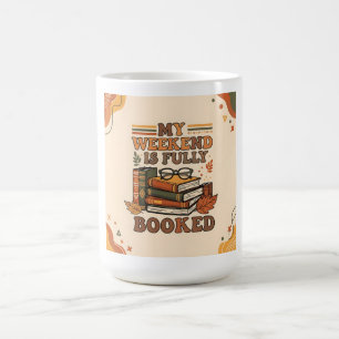Volledig geboekte weekend design koffiemok