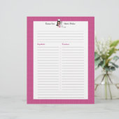 Volledig geïllustreerd Recipe Page Custom Letterhe (Staand voorkant)