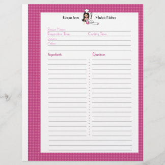 Volledig geïllustreerde Recipe Pagina voor de Gebr