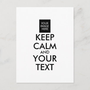 Volledig Gepersonaliseerde KEEP CALM en JOUW TEKST Briefkaart