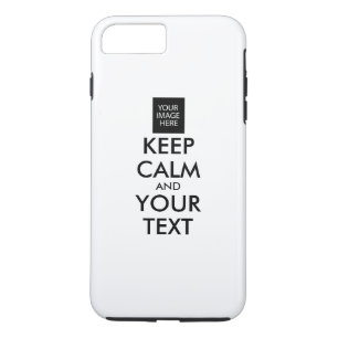Volledig Gepersonaliseerde KEEP CALM en JOUW TEKST iPhone 8 Plus / 7 Plus Hoesje