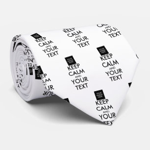 Volledig Gepersonaliseerde KEEP CALM en JOUW TEKST Stropdas