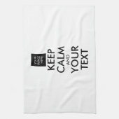 Volledig Gepersonaliseerde KEEP CALM en JOUW TEKST Theedoek (Verticaal)