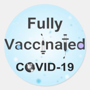 Volledig gevaccineerd COVID-19 Ronde Sticker