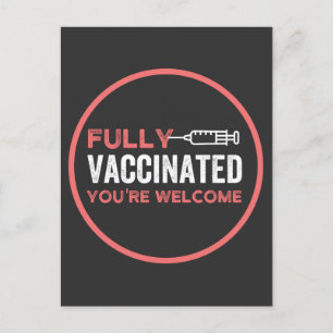 volledig gevaccineerd, gevaccineerd, vaccin, IT-en Briefkaart