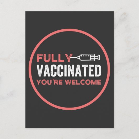 volledig gevaccineerd, gevaccineerd, vaccin, IT-en Briefkaart (Voorkant)