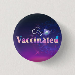 Volledig gevaccineerd schild ronde button 3,2 cm