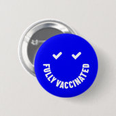 Volledig gevaccineerd Smiley Ronde Button 5,7 Cm (Voorkant /achterkant)