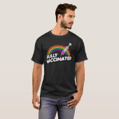 VOLLEDIG GEVACCINEERDE PRIDE RAINBOW T-SHIRT (Voorkant volledig)