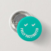 Volledig gevaccineerde Smiley-Button Ronde Button 3,2 Cm (Voorkant /achterkant)