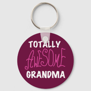 Volledig Geweldige Grandma Pink T-shirts en cadeau Sleutelhanger