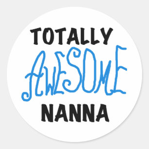 Volledig Geweldige Nanna Blue T-shirts en GIfts Ronde Sticker
