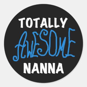 Volledig Geweldige Nanna Blue T-shirts en GIfts Ronde Sticker