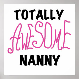 Volledig Geweldige nanny Pink T-shirts en cadeautj Poster