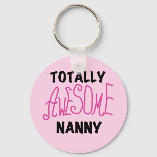 Volledig Geweldige nanny Pink T-shirts en cadeautj Sleutelhanger (Voorkant)