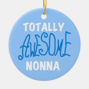 Volledig Geweldige nonna Blue T-shirts en cadeautj Keramisch Ornament