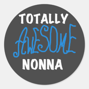 Volledig Geweldige nonna Blue T-shirts en cadeautj Ronde Sticker