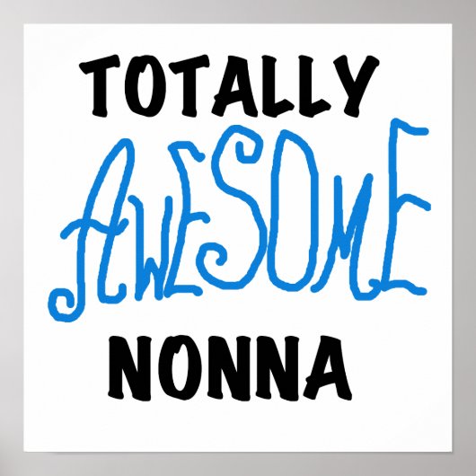 Volledig Geweldige Nonna Blue T-shirts en geschenk Poster (Voorkant)