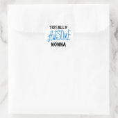 Volledig Geweldige Nonna Blue T-shirts en geschenk Ronde Sticker (Tas)