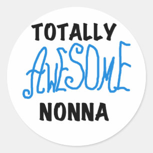 Volledig Geweldige Nonna Blue T-shirts en geschenk Ronde Sticker