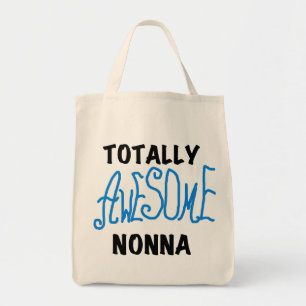 Volledig Geweldige Nonna Blue T-shirts en geschenk Tote Bag