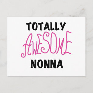 Volledig Geweldige Nonna Pink T-shirts en geschenk Briefkaart