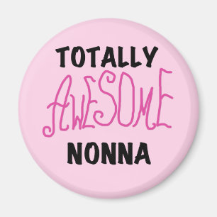 Volledig Geweldige Nonna Pink T-shirts en geschenk Magneet