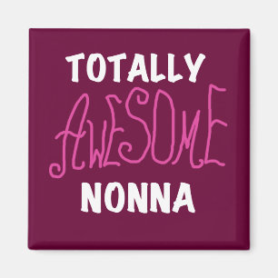 Volledig Geweldige Nonna Pink T-shirts en geschenk Magneet
