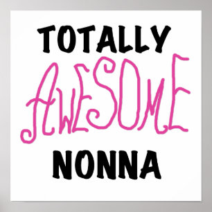 Volledig Geweldige Nonna Pink T-shirts en geschenk Poster