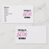 Volledig Geweldige Nonna Pink T-shirts en geschenk Visitekaartje (Voorkant / Achterkant)