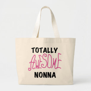 Volledig Geweldige nonna roze T-shirts en cadeautj Grote Tote Bag