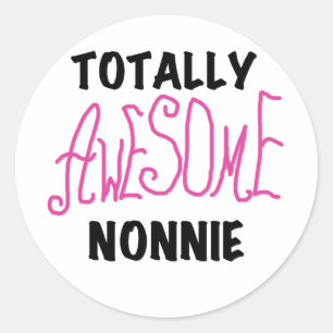Volledig Geweldige nonnie Pink Tshirts en cadeautj Ronde Sticker