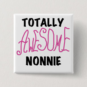 Volledig Geweldige nonnie Pink Tshirts en cadeautj Vierkante Button 5,1 Cm