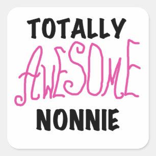 Volledig Geweldige nonnie Pink Tshirts en cadeautj Vierkante Sticker