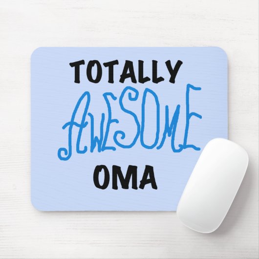 Volledig Geweldige Oma Blue T-shirts en geschenken Muismat (Met muis)