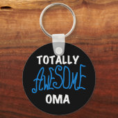Volledig Geweldige Oma Blue T-shirts en geschenken Sleutelhanger (Voorkant)