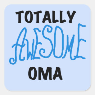 Volledig Geweldige Oma Blue T-shirts en geschenken Vierkante Sticker