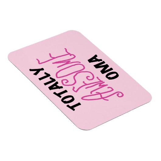 Volledig Geweldige Oma Pink T-shirts en geschenken Magneet (Rechterzijde)