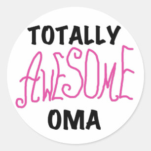Volledig Geweldige Oma Pink T-shirts en geschenken Ronde Sticker