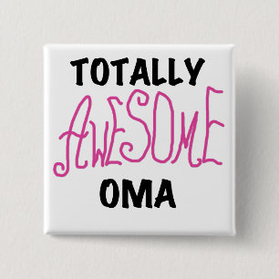 Volledig Geweldige Oma Pink T-shirts en geschenken Vierkante Button 5,1 Cm