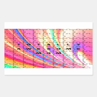 Volledig Geweldige ontwerp van mam Roze Roze Roze  Rechthoekige Sticker