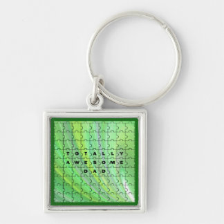 Volledig Geweldige pa Puzzle Green Sleutelhanger