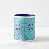 Volledig Geweldige pap Puzzle Blue Puzzle Mok (Midden)